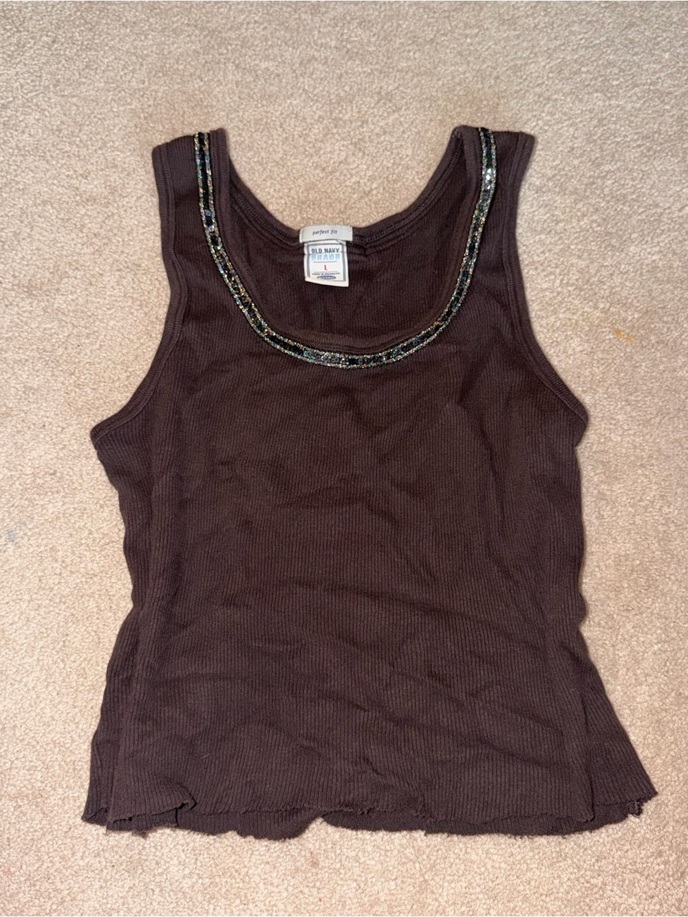 vintage old navy beaded tank